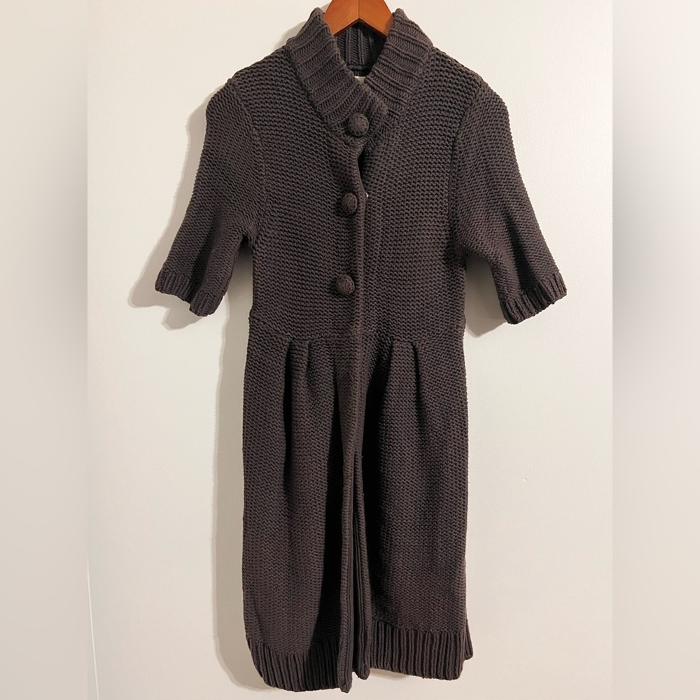 Like, Love Brown Knit Short Sleeve Cardigan